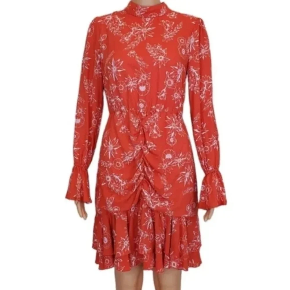 Lost In Lunar long sleeve floral print dress